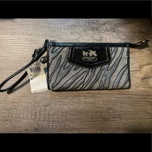 Coach Zebra Wristlet